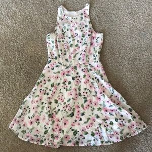 Floral silk dress
